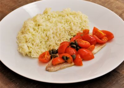 Filet de féra et riz basmati au citron vert