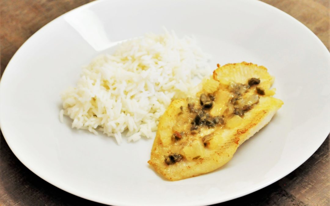 Filet de limande au citron et riz