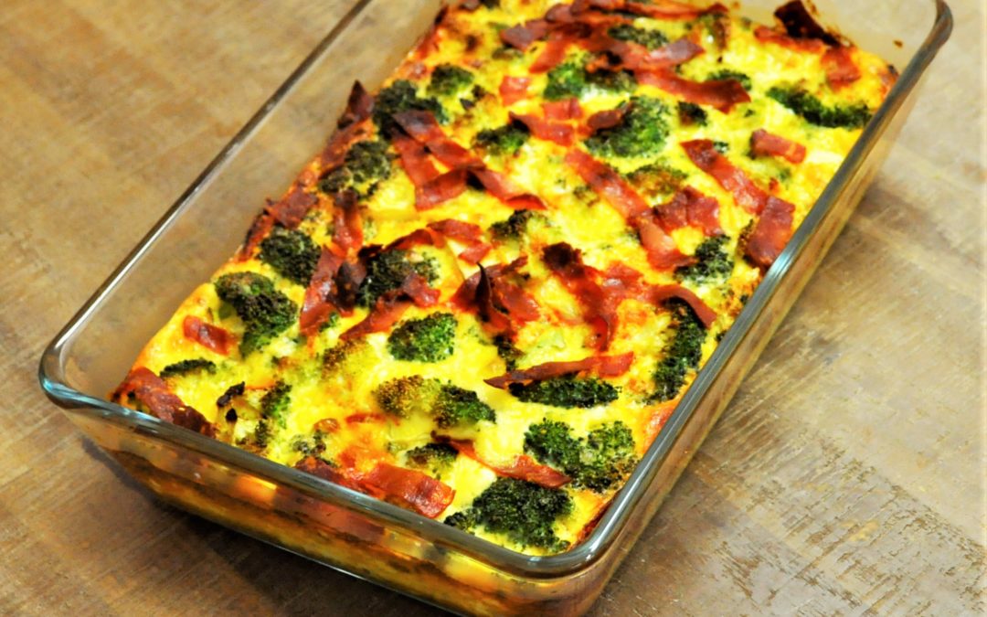 Gratin de brocolis au chèvre et chorizo