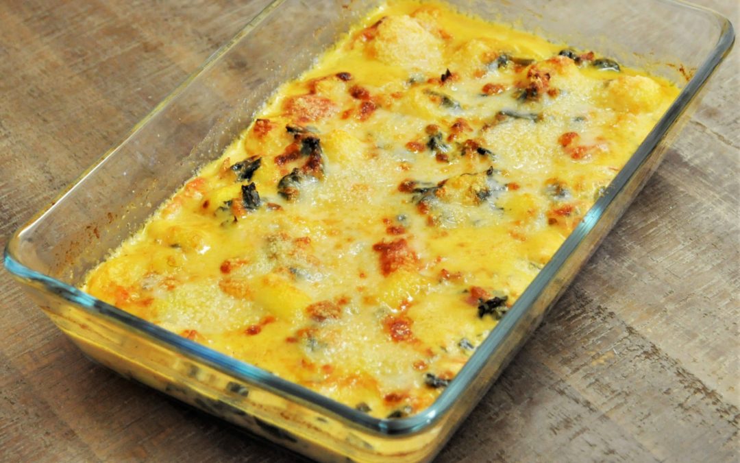 Gratin de gnocchis aux épinards