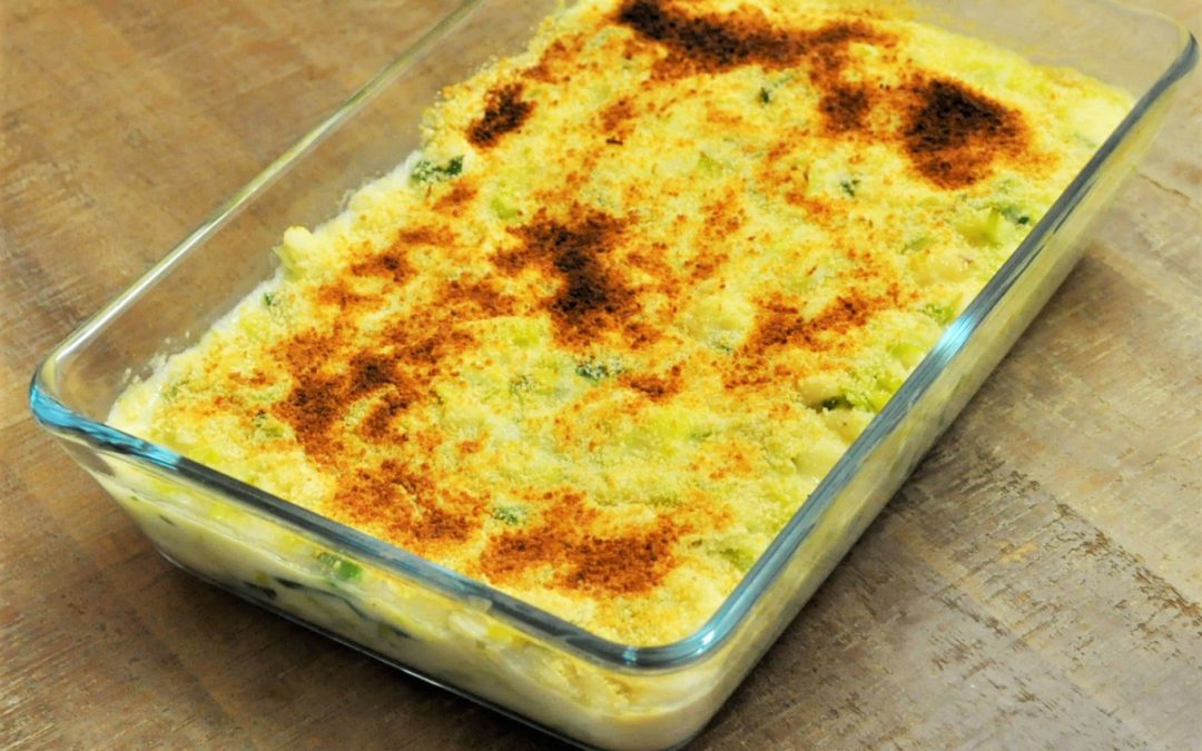 Gratin de poisson aux poireaux