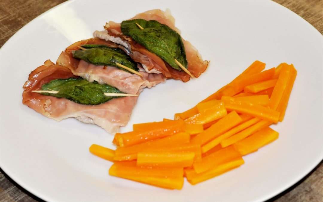 Piccata de veau et carottes au beurre
