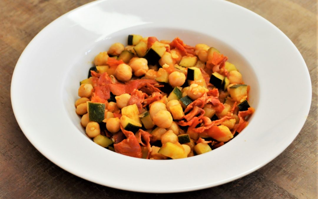 Poêlée aux légumes d&rsquo;été et chorizo