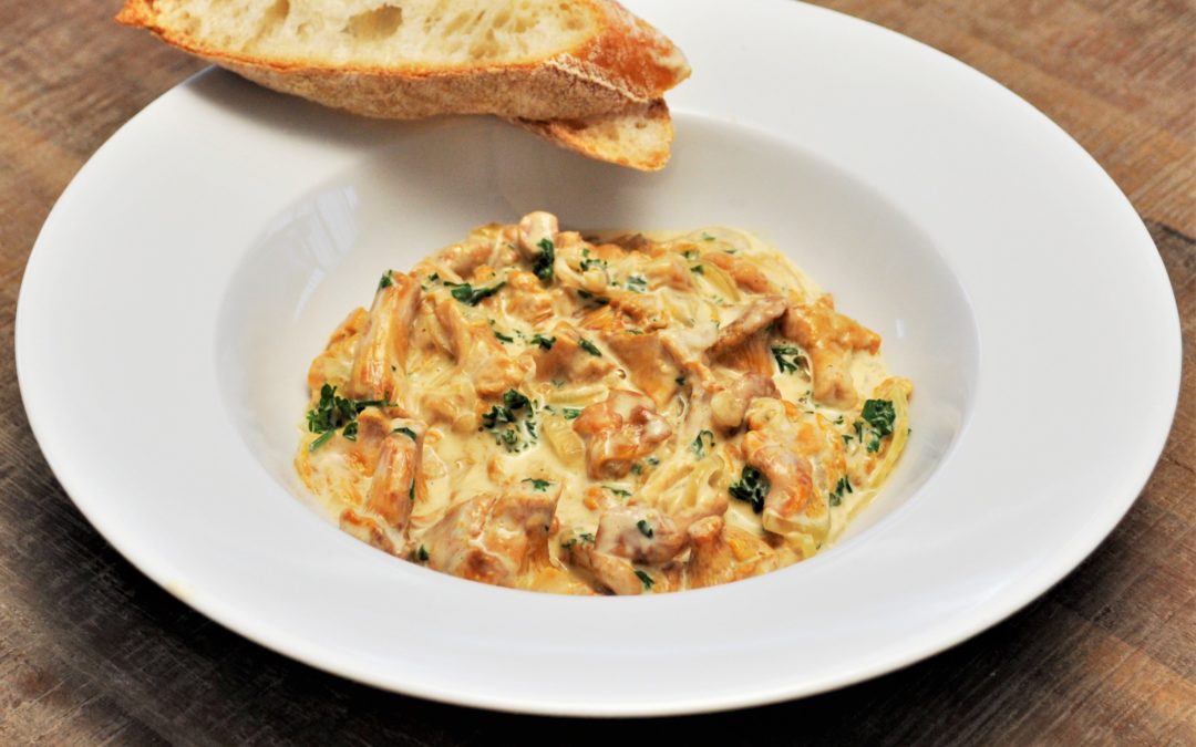 Poêlée de chanterelles à la crème
