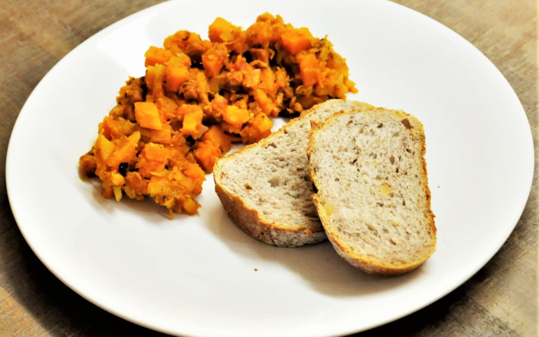 Poêlée de courge aux lardons