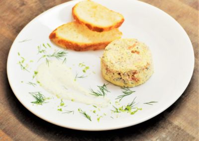 [MENU DE NOËL] – Terrine aux deux saumon et crème au citron vert