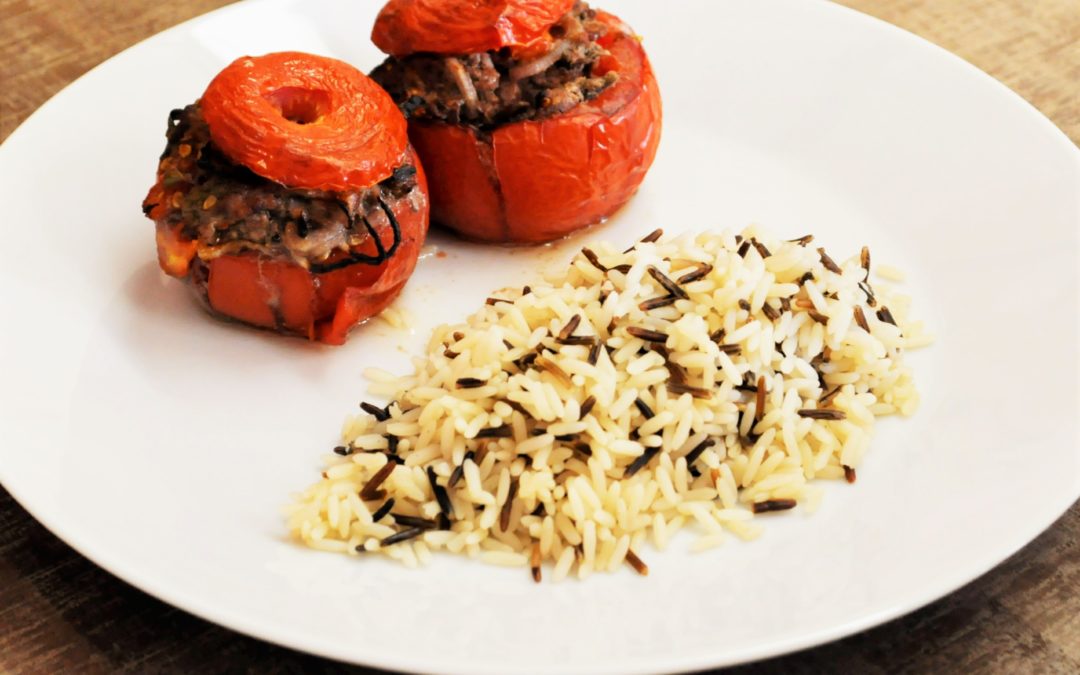 Tomates farcies et riz sauvage