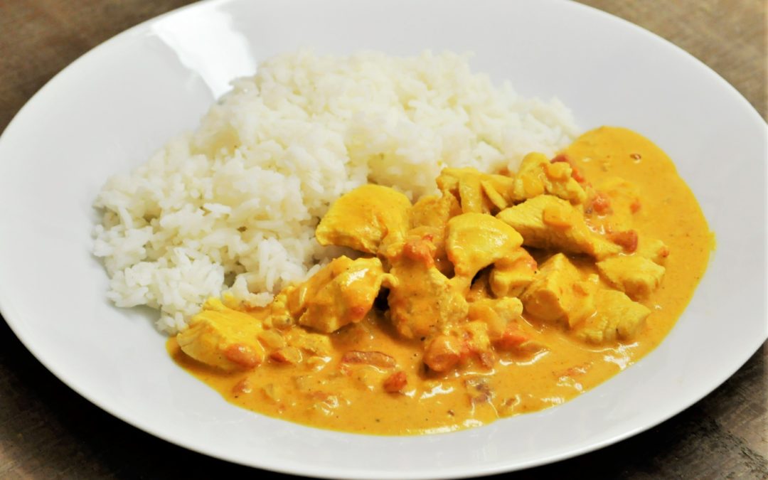 Émincé de poulet façon Colombo