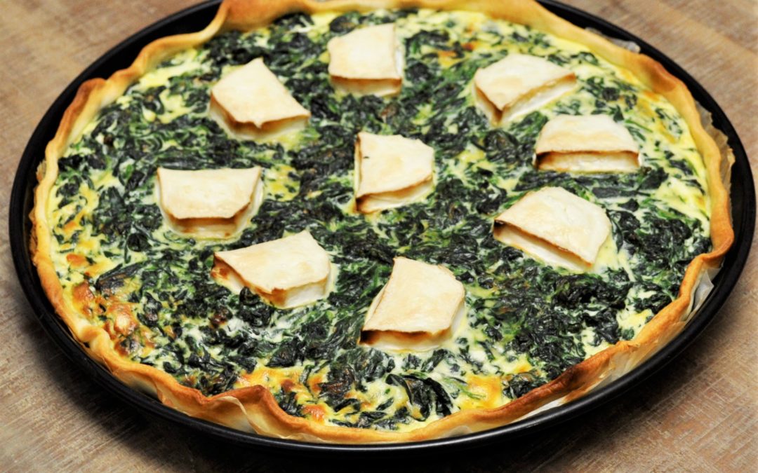 Tarte aux épinards et chèvre